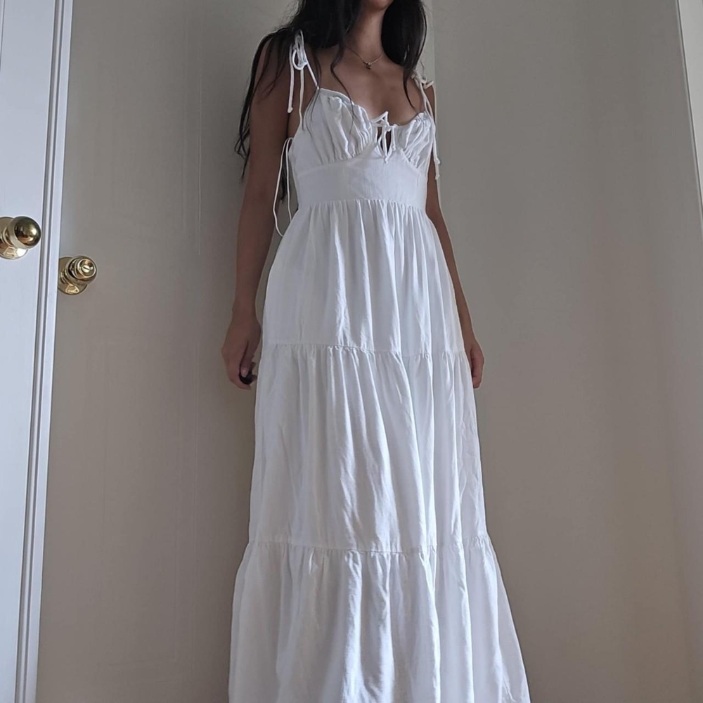 White Linen Maxi Dress